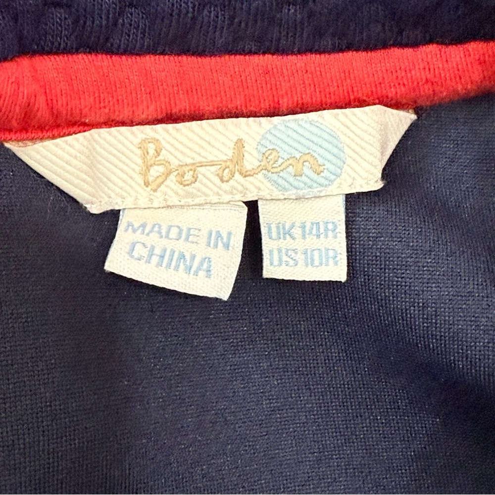 Boden Navy Abigail Jacquard Dress 10R EUC - Picture 6 of 7